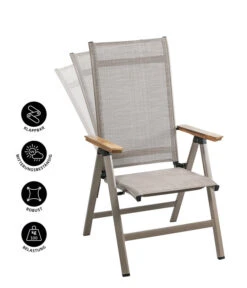 Dehner Klappsessel Cleveland, Hellbraun -Gartenmöbel Store 6894109 WE IG 001 KlappsesselClevelandHBNEU