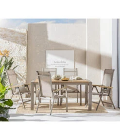 Dehner Klappsessel Cleveland, Hellbraun -Gartenmöbel Store 6895387 WE MO 001 GruppeClevelandWoodNEU