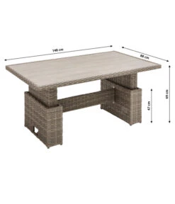 Dehner Geflechtlounge Bologna, 5-teilig 32 Dehner Geflechtlounge Bologna, 5-teilig -Gartenmöbel Store 6903447 WE BG 004 LoungeBolognaNEU