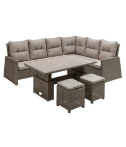 Dehner Geflechtlounge Bologna, 5-teilig