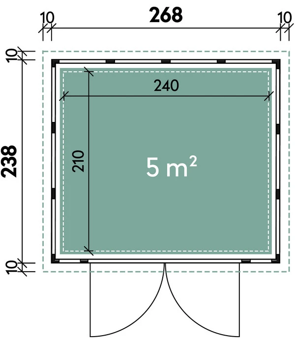 Wolff Finnhaus Metallgerätehaus Eleganto 2724, Ca. B288/H227/T258 Cm 5 Wolff Finnhaus Metallgerätehaus Eleganto 2724, Ca. B288/H227/T258 Cm – Bild 3