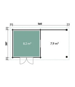 Wolff Finnhaus Gartenhaus WPC-Trend D+, Inkl. Lounge, Ca. B600/H251/T332 Cm -Gartenmöbel Store 6931729 WE DE 001 FinnhausWPCTrendmitLounge