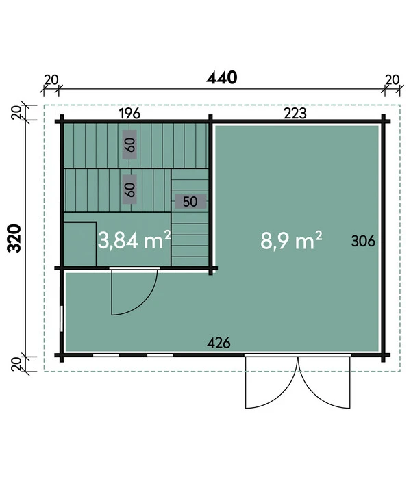 Wolff Finnhaus Saunahaus De Luxe Eurika 70, Ca. B480/H257/T360 Cm 9 Wolff Finnhaus Saunahaus De Luxe Eurika 70, Ca. B480/H257/T360 Cm – Bild 7