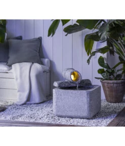 Dehner Granit-Gartenbrunnen Bambu, Ca. H47 Cm -Gartenmöbel Store 6938385 WE MO 002 BrunnenBambu